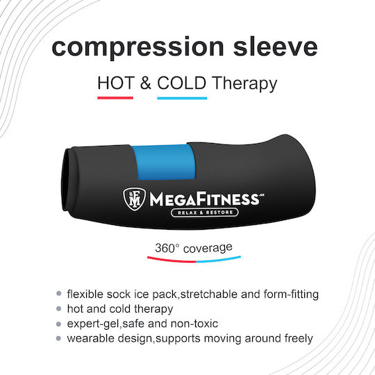 MegaFitness Ice Sleeve Elastic Arm Compression Sleeve In Black Color 888881