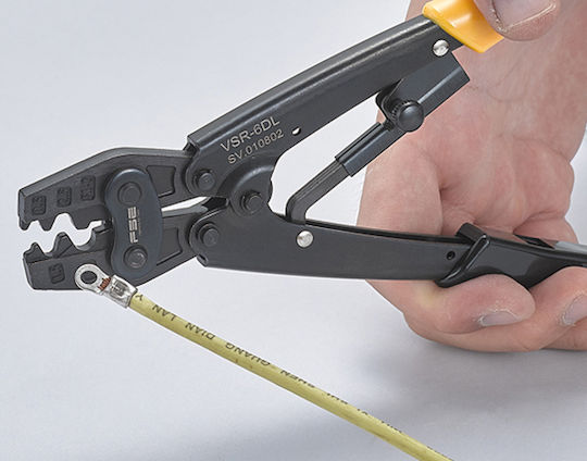FSE VSR-6DL Crimping Pliers Cross-Section Range 0.5 - 6mm² with Ratchet Mechanism