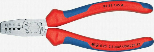 Knipex Crimping Pliers Cross-Section Range 0.25 - 2.5mm² with Insulation Acrochyton Vibration (Length 145mm)
