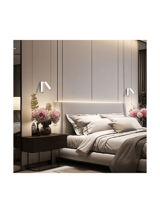Eko Light Μοντέρνο Φωτιστικό Τοίχου με Ντουί G9 και Διακόπτη Λευκό