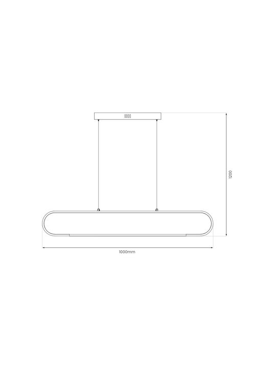 Eko Light Κρεμαστό Φωτιστικό Μαύρο LED