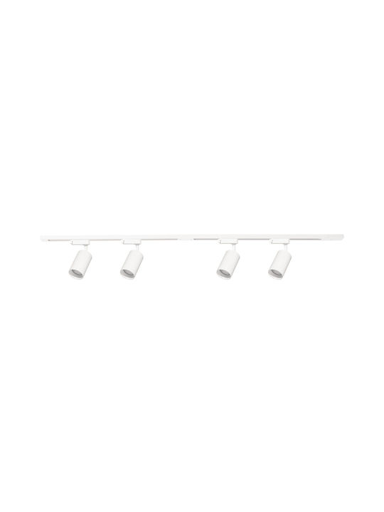 Eko Light Spot with 4 Lights and with Socket GU10 in White Color