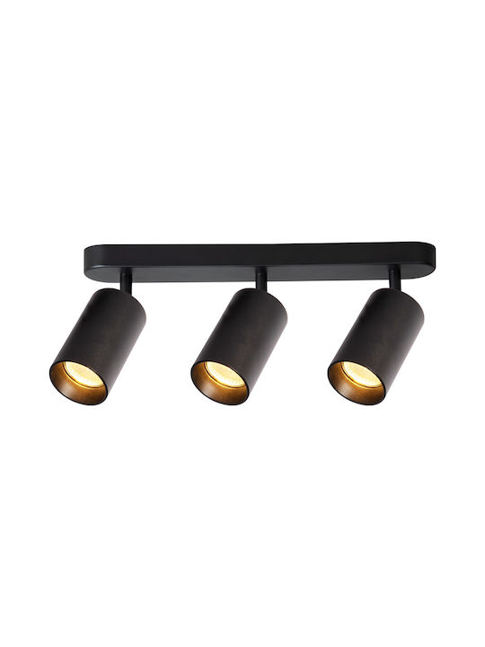 Eko Light Triple Spot with Socket GU10 in Black Color