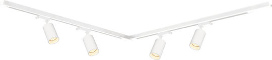 Eko Light Spot cu 4 Lumini și cu Soclu GU10 în Culoare Alb