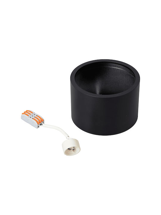 Eko Light Einzel Spot mit Fassung null in Schwarz Farbe