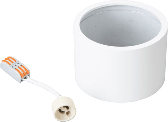 Eko Light Μονό Σποτ με Ντουί AR111 σε Λευκό Χρώμα