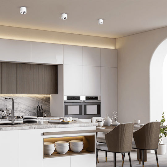 Eko Light Μονό Σποτ με Ντουί AR111 σε Λευκό Χρώμα