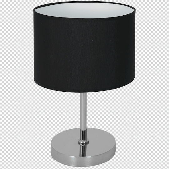 Eko Light Material Textil Lampă de masă pentru Soclu E27 cu Abajur Negru și Bază