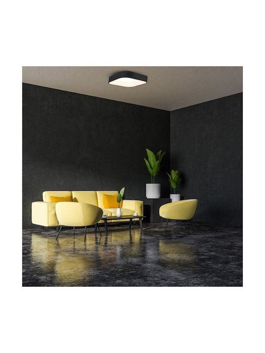 Eko Light Ceiling Mount Light Black with Integrated LED