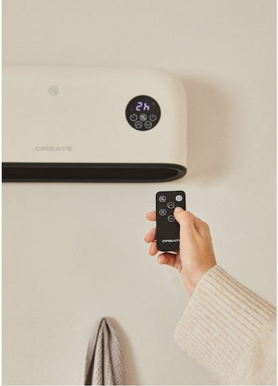 Create Pro Warm Wall Pro Fan Heater Room Wall Ecru 2000W