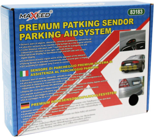 Maxeed Auto-Parksystem mit Bildschirm und 4 Sensoren 22mm in Schwarz Farbe