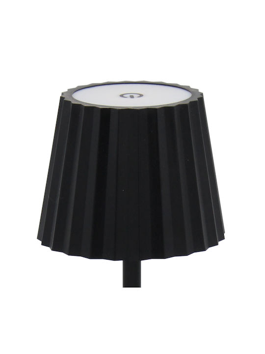 Keskor Metal Table Lamp LED with Black Shade and Base