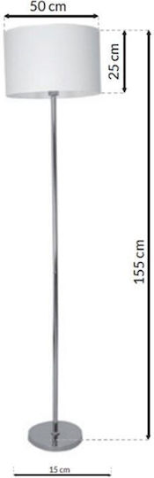 Eko Light Stehleuchte H155cm. mit Fassung für Lampe E27 Weiß