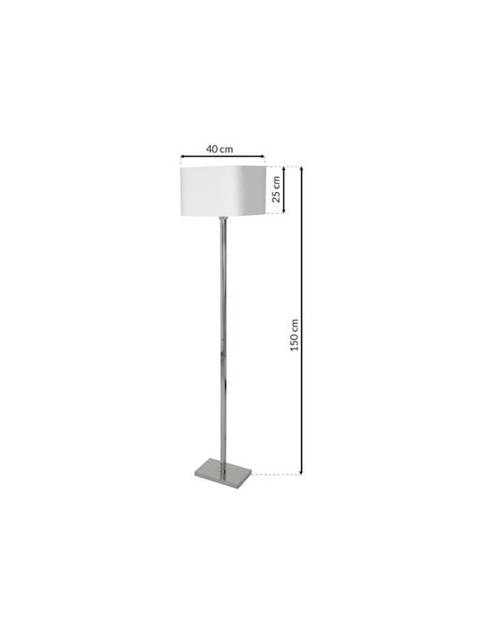 Eko Light Stehleuchte H150cm. mit Fassung für Lampe E27 Weiß