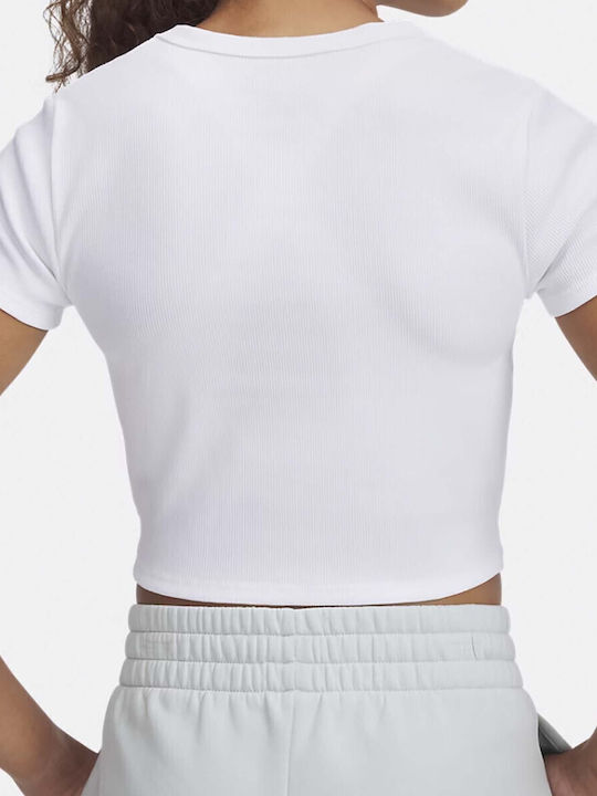 Rival Γυναικείο Καλοκαιρινό Crop Top Αμάνικο Λευκό