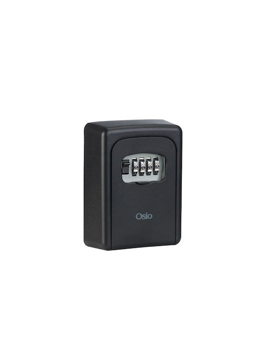 Osio Wall-mounted Combination Key Holder Metallic with Combination Dial 9x4x12cm
