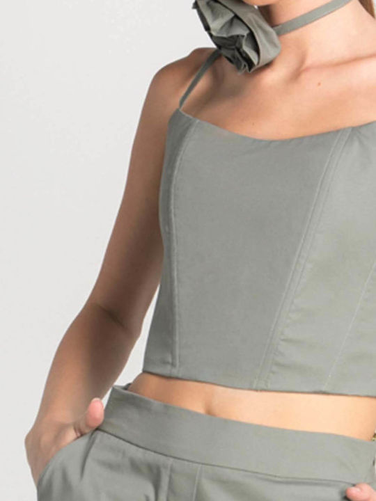 Women's Blouse Cotton Khaki