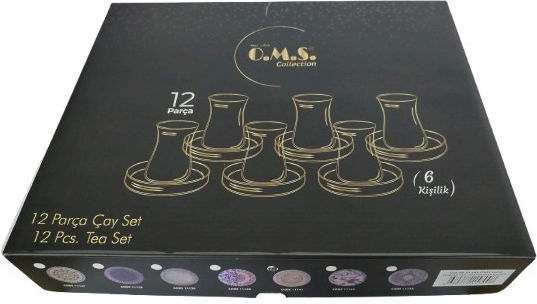 OMS Collection Set Căni Ceai De sticlă Transparente 150ml 12buc
