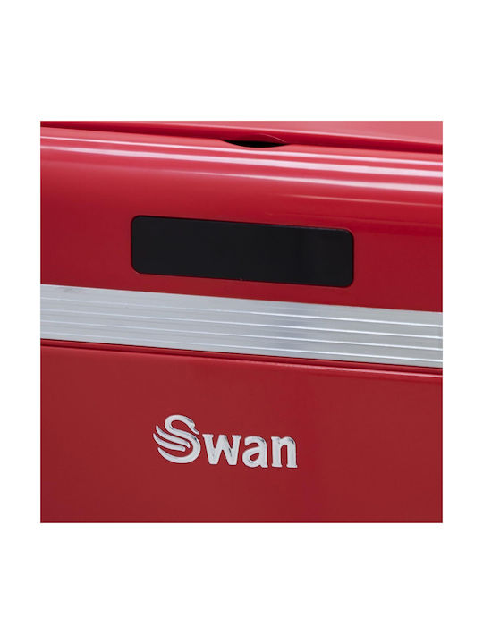 Swan Coș Retro De Gunoi Din Oțel Inoxidabil Cu Senzor Roșu 45lt