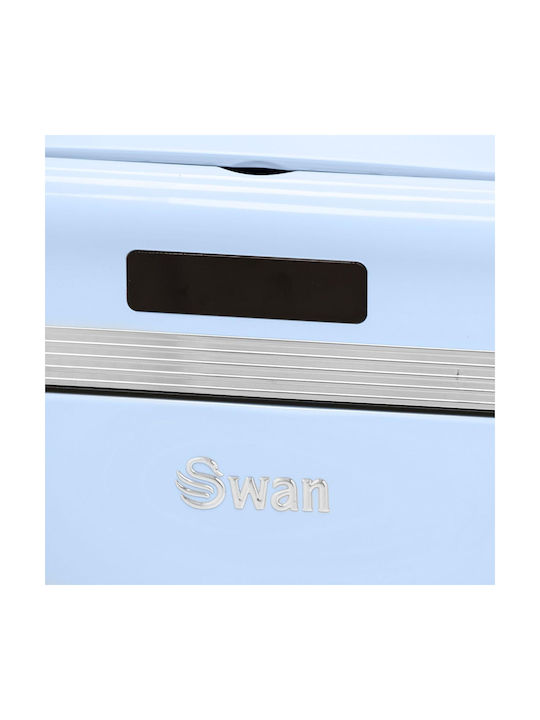Swan Coș Retro De Gunoi Din Oțel Inoxidabil Cu Senzor Albastru 45lt