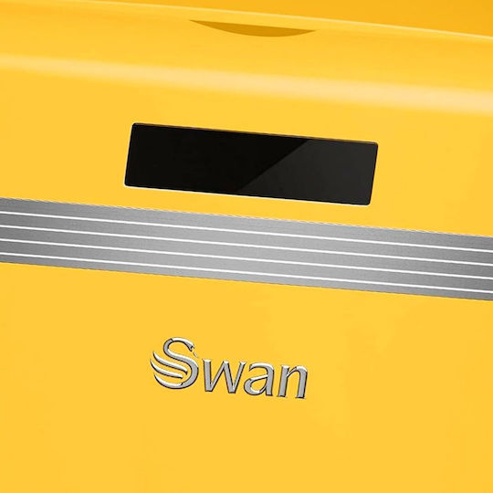Swan Κάδος Retro Απορριμμάτων από Ανοξείδωτο Ατσάλι με Αισθητήρα Κίτρινος 45lt