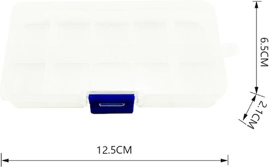 Cutie de pescuit Tpster cu 10 compartimente 12.5*6.5*2.1cm 38178