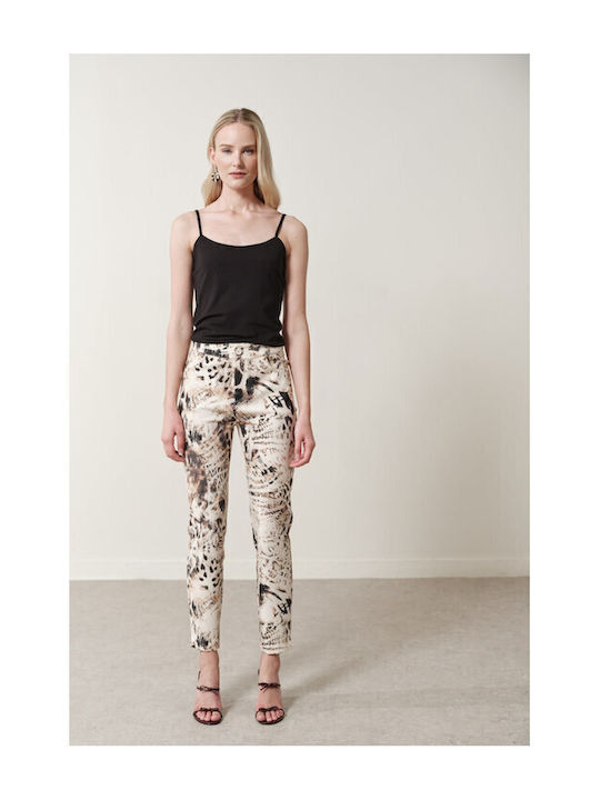 Isabel Women's Fabric Trousers Vanilla