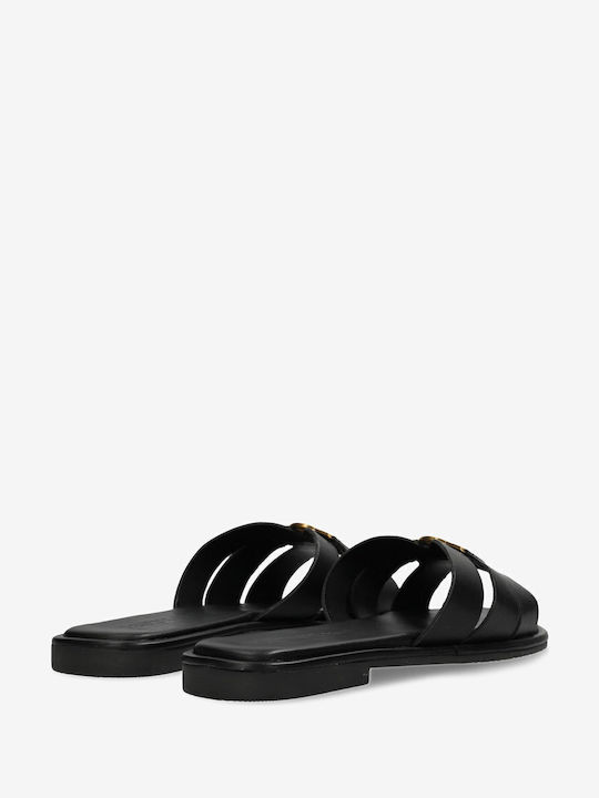 Flache Sandalen für Damen in Schwarz Farbe MI001606351W-01