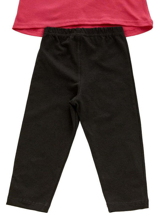 Kinder-Set mit Leggings Sommer 2Stück Fuchsia Awesome