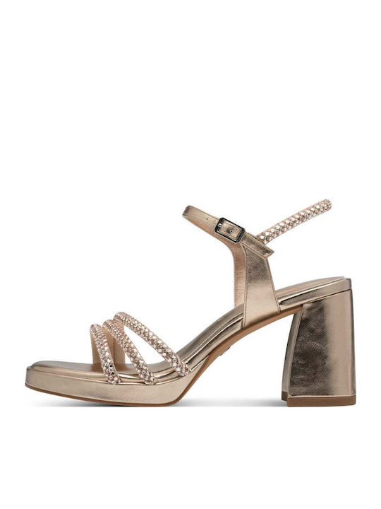 Fabric Sandals Rose Gold