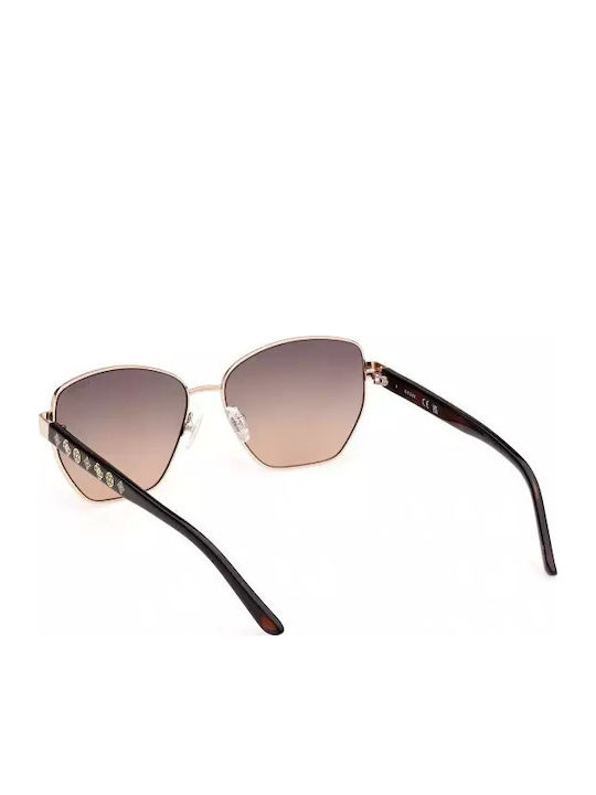 Guess Guess Damen Sonnenbrille mit Schwarzem Metallrahmen und Braunen Verlaufsfarbe Gläsern GU00102 32F