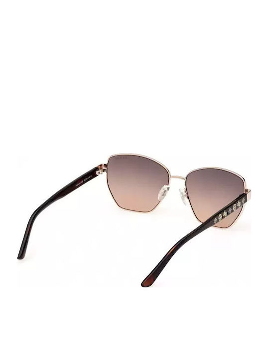 Guess Guess Damen Sonnenbrille mit Schwarzem Metallrahmen und Braunen Verlaufsfarbe Gläsern GU00102 32F