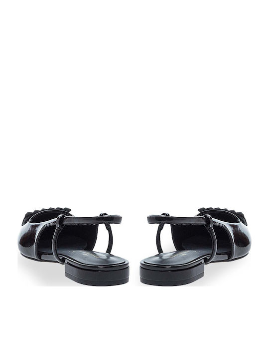 Γυναικείες Μπαλαρίνες Slingback σε Μαύρο Χρώμα