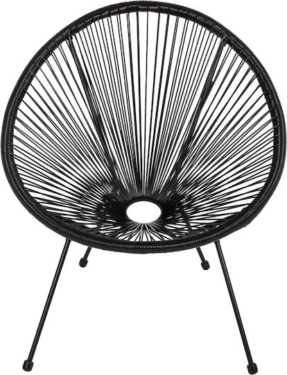 Set Salon Pentru Spații Exterioare Mici Acapulco 3 Piese Negru