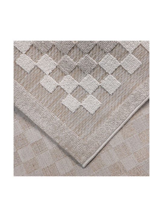 Beauty Home Modern Wicker Bedroom Rugs Set Beige 9974-ΣΕΤ 3pcs