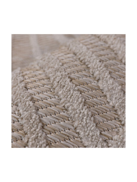 Beauty Home Modern Wicker Bedroom Rugs Set Beige 9974-ΣΕΤ 3pcs