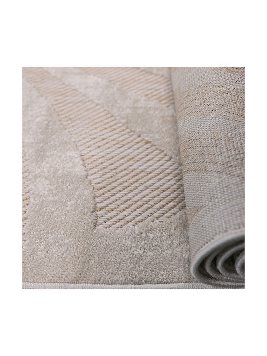 Beauty Home Modern Wicker Bedroom Rugs Set Beige 9974-ΣΕΤ 3pcs