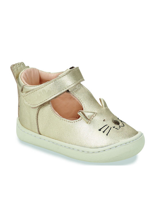 Easy Peasy Βρεφικά Sneakers Αγκαλιάς Χρυσά My Dodu Salome Chat