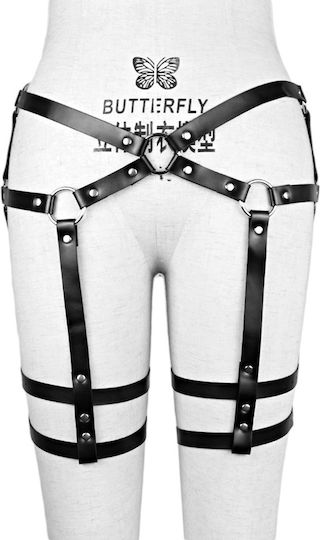 Sexy Ham Tip Portjartier Cu Catarame Metalice Inele Si Curele Ajustabil Din Piele Ecologica