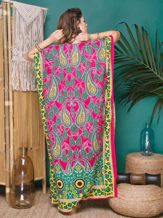 Multicolor Poncho Kaftan