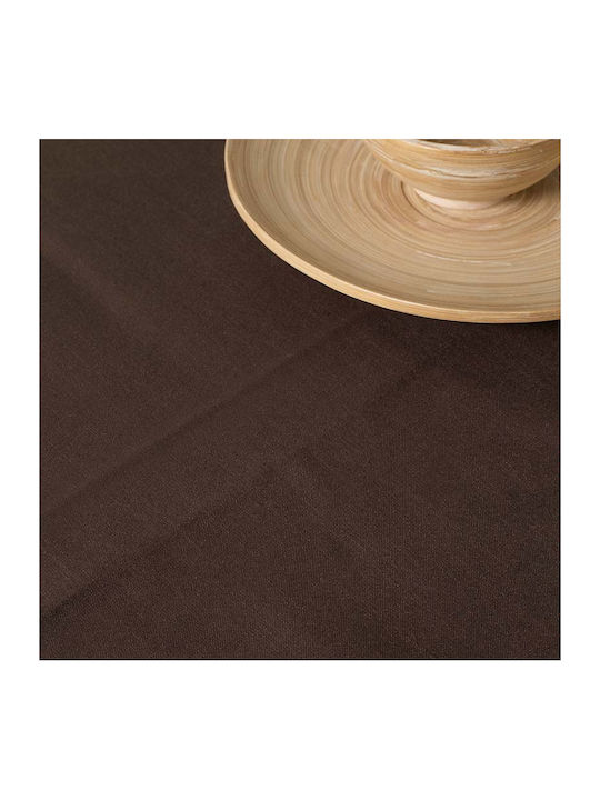 Αιγαίον Τραπεζομάντηλο με Κέντημα Brown/mocca 140x180εκ.