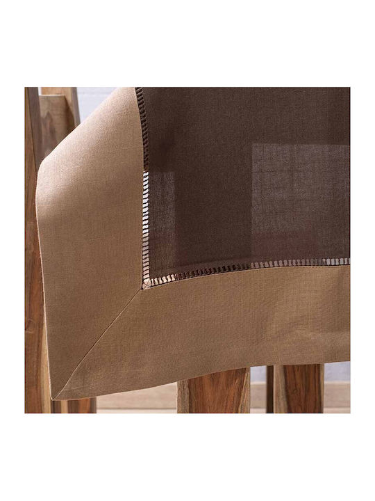 Aigaion Kariert Brown/mocca 85x85cm