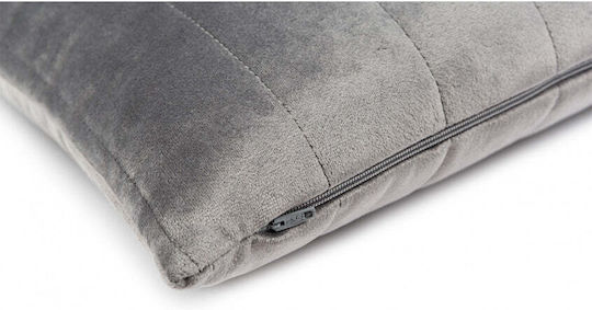 Nobodinoz Sofa-Kissen Akamba aus Samt Slate Grau 30x45cm