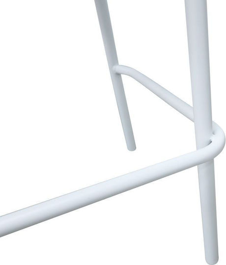 Outdoor Chair Metallic Zuki White with Cushion 55x54x109cm