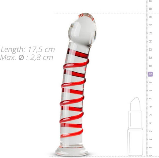Gildo Glass Dildo No. 15 Glass Dildo With Suction Cup Transparent 17.5cm