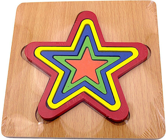 Wooden Kids Peg Puzzle 3d Geometric