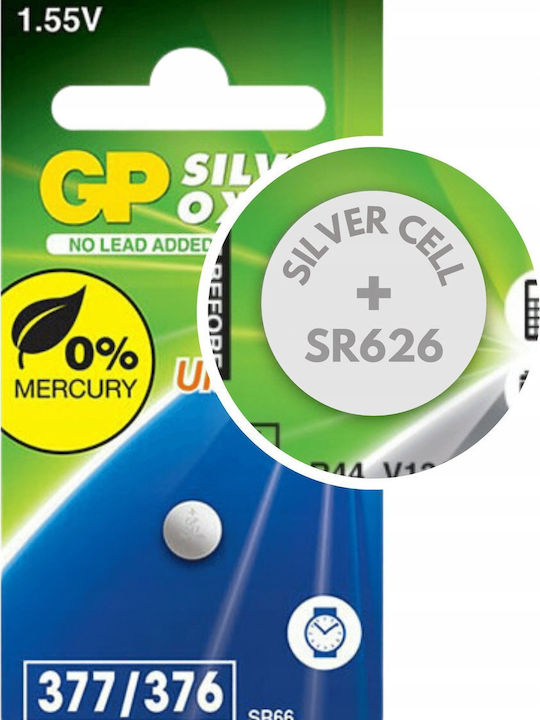 Genius Pack 377f Μπαταρία Silver Oxide Ρολογιών SR66 1.55V 1τμχ