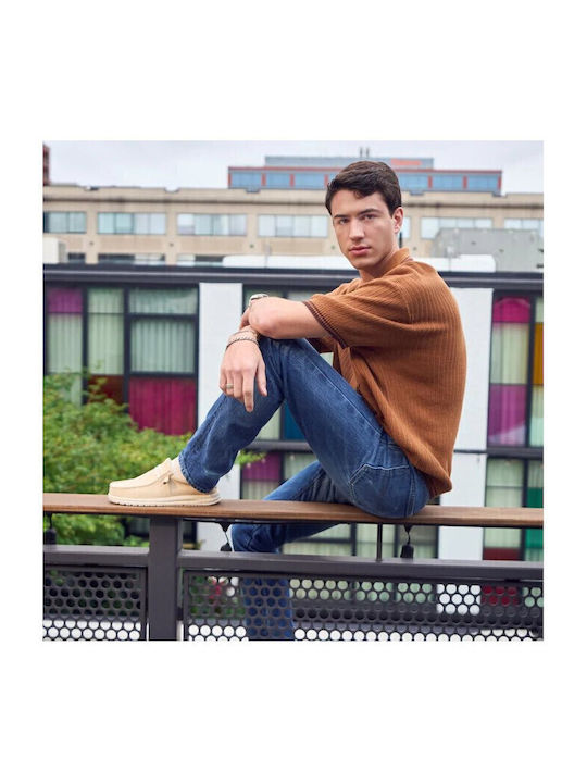 Wally Stretch Sox Ανδρικά Μοκασίνια σε Μπεζ Χρώμα