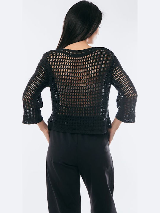 Women's Cardigan with Buttons Black