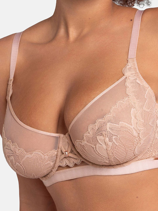 Bra without Padding Underwire Beige